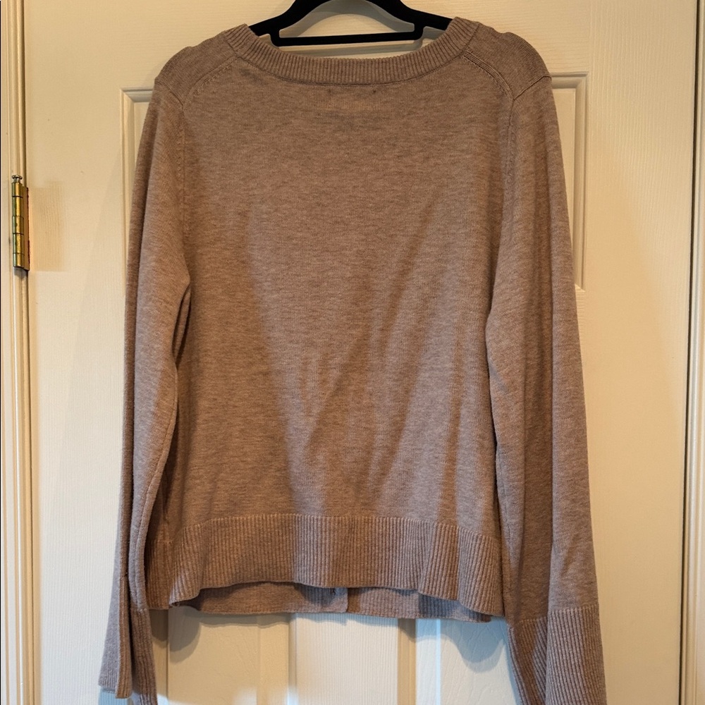 Universal Thread Neutral Taupe Button-Front Scoop Neck Cardigan - Picture 7 of 7